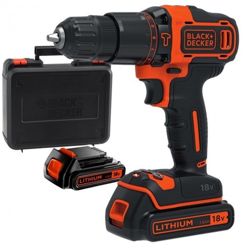 Black & Decker BDCHD18KB Aku vŕtačka s príklepom (2x1,5Ah/18V) kufor