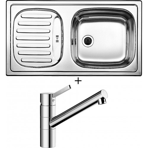 BLANCO set FLEX MINI drez nerez 780 x 435 mm + TIVO batéria chróm BLANCO set FLEX MINI drez nerez 780 x 435 mm + TIVO batéria chróm