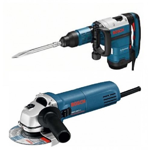BOSCH GSH 7 VC Sekacie kladivo SDS MAX+Uhlová brúska GWS 850 C 0615990H31 BOSCH GSH 7 VC Sekacie kladivo SDS MAX+Uhlová brúska GWS 850 C 0615990H31