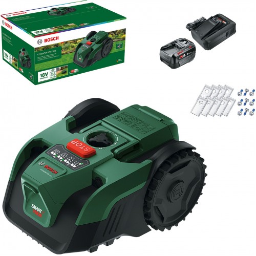 BOSCH VISIMOW18V-100 Aku robotická kosačka na trávu, 1x 4,0Ah, náhradné nože 06008E1002