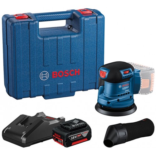 BOSCH GEX 185-LI PROFESSIONAL Excentrická brúska, 1× GBA 18V 4.0Ah, kuft 06013A5021