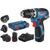 BOSCH GSR 12V-35 FC 2x3.0Ah, 4 adapte, L-Boxx Akumulátorový vŕtací skrutkovač 06019H3000