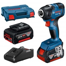 BOSCH GDR 18V-200 Aku rázový uťahovač, L-Case, 2x GBA 18V 4,0Ah, GAL 18V-40 06019J2107