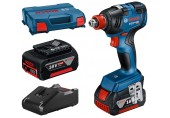BOSCH GDX 18V-200 Aku rázový uťahovač, L-Case, 2x GBA 18V 4,0Ah, GAL 18V-40 06019J2206