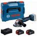 BOSCH GWS18V-11PS PROFESSIONAL uhlová brúska, 2× 5,0 Ah, L-BOXX 06019N4302
