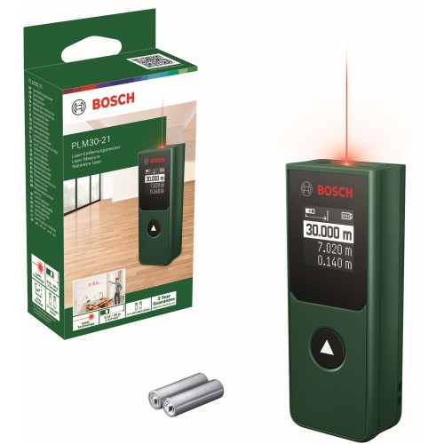 BOSCH PLM30-21 Digitálny laserový merač vzdialeností 0603672K00 BOSCH PLM30-21 Digitálny laserový merač vzdialeností 0603672K00
