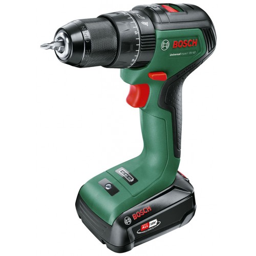 BOSCH UniversalImpact 18V-60(1x2,0Ah)+AL18V Aku príklepový vŕtací skrutkovač 06039D7101