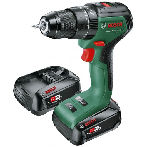 BOSCH UniversalImpact 18V-60(2x2,0Ah)+AL18V-20 Aku príklepový vŕtací skrutkovač 06039D7102