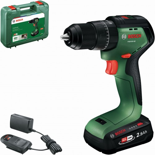BOSCH PSB18V-60 Akumulátorové príklepové vŕtačky, 1x2,5Ah, Kufor 06039D730 BOSCH PSB18V-60 Akumulátorové príklepové vŕtačky, 1x2,5Ah, Kufor 06039D730