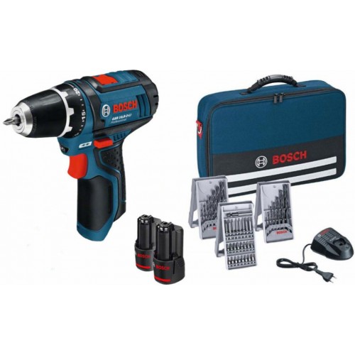BOSCH GSR 12V-15 Professional Vŕtacie skrutkovač + 39 ks príslušenstva + taška 0615990GB0 BOSCH GSR 12V-15 Professional Vŕtacie skrutkovač + 39 ks príslušenstva + taška 0615990GB0