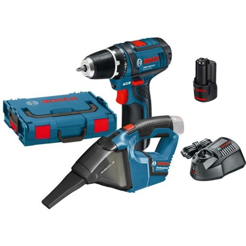 BOSCH GSR 12V-15 Aku vŕtací skrutkovač + GAS 18V Aku vysávač 0615990GE3 BOSCH GSR 12V-15 Aku vŕtací skrutkovač + GAS 18V Aku vysávač 0615990GE3