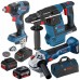 BOSCH Profesionálna sada náradia: GBH 18V-26 + GDX 18V-200 C + GWS 18V-10 0615990M9F