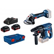 BOSCH Sada: GBH 180-LI + GWS 180-LI + 2x4.0 Ah, GAL 18V-40, XL-BOXX 0615990N05