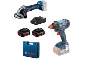 BOSCH Kombinovaná súprava: GDX 180-LI + GWS 180-LI + 2 akumulátory 4,0 Ah 0615990N1U