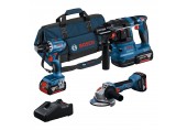 BOSCH GSR+GWS+GBH+3× 4,0Ah+GAL 18V-40 PROFESSIONAL náradia 18V súprava 3 ks 0615A5007L