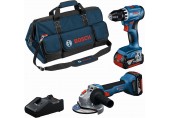 BOSCH PROFESSIONAL 18 V súprava 2 ks náradia GSR + GWS + (2× 4.0Ah+GAL, brašna) 0615A5007N