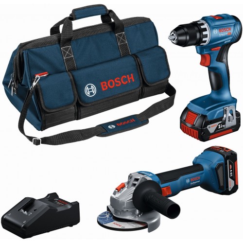 BOSCH PROFESSIONAL 18 V súprava 2 ks náradia GSR + GWS + (2× 4.0Ah+GAL, brašna) 0615A5007N BOSCH PROFESSIONAL 18 V súprava 2 ks náradia GSR + GWS + (2× 4.0Ah+GAL, brašna) 0615A5007N