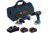 BOSCH PROFESSIONAL GSB 18V-65 + GWS 18V-8 + (2x GBA 4.0Ah + GAL 18V-40 + taška) 0615A5008Z
