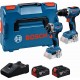 BOSCH PROFESSIONAL 18 V súprava 2 ks: GSR + GDR + 2× GBA 5.0 Ah + GAL 18V-40 0615A50090