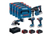 BOSCH PROFESSIONAL GSR18V-65+GDX18V-285+GBH18V-26+GWS18V-11,1x5,5Ah,2x5Ah 0615A500BJ