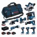 BOSCH 10dielna sada 18V náradia GSB+GBH+GWS+GDR+GKS+GSA+GOP+GST+GDS+GEX+3x5,0Ah 0615A500EH