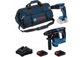 BOSCH PRO GTB 18V-45 + GBH 18V-18 + 2× 2,0 Ah + GAL 18V-20(II) + M-Bag 0615A500G7