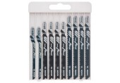 BOSCH 10-dielna sada pílových listov do priamočiarych píl Basic for Wood 2607010629