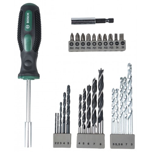 BOSCH 27-dielna sada vrtákov a skrutkovacích bitov 2607017201 BOSCH 27-dielna sada vrtákov a skrutkovacích bitov 2607017201