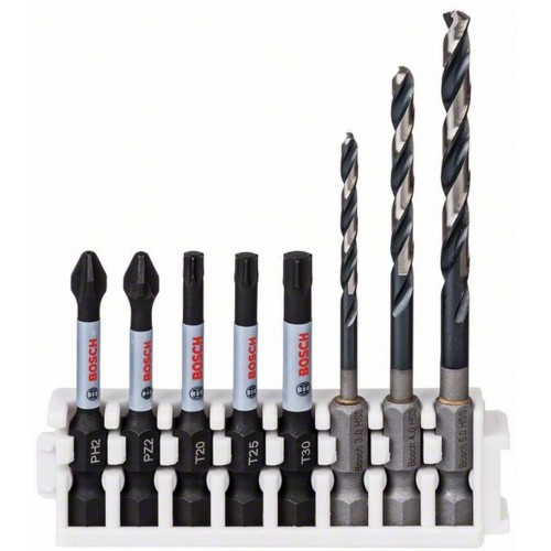 BOSCH Sada špirálových vrtákov HSS a skrutkovacích nástavcov Impact Control 2608577143