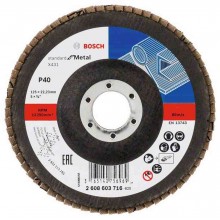 BOSCH Lamelový brúsny kotúč X431, Standard for Metal, 125 mm, 22,23 mm, 40 2608603716