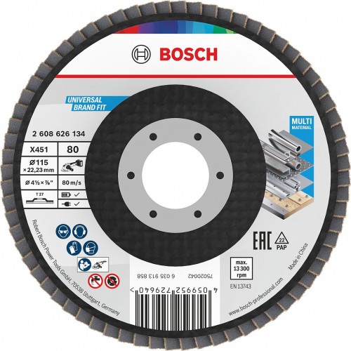 BOSCH Lamelový brúsny kotúč X451, 115 × 22,23 mm, G80, T27 2608626134