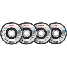 BOSCH Sada lamelových brúsnych kotúčov X451,115x22,23 mm, G40; 60; 80; 120, T27 608626163