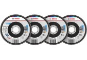 BOSCH Sada lamelových brúsnych kotúčov X451,125x22,23 mm, G40; 60; 80; 120, T27 2608626166
