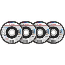 BOSCH Sada lamelových brúsnych kotúčov X451,125x22,23 mm, G40; 60; 80; 120, T27 2608626166