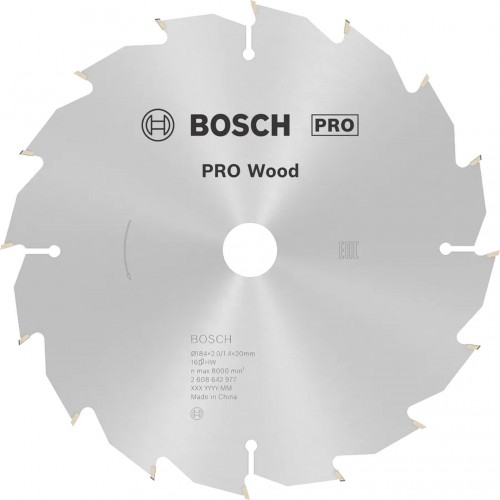 BOSCH Kotúč PRO Wood na drevo pre okružné píly, 184 × 2,6 × 16 mm, T36 2608640818 BOSCH Kotúč PRO Wood na drevo pre okružné píly, 184 × 2,6 × 16 mm, T36 2608640818