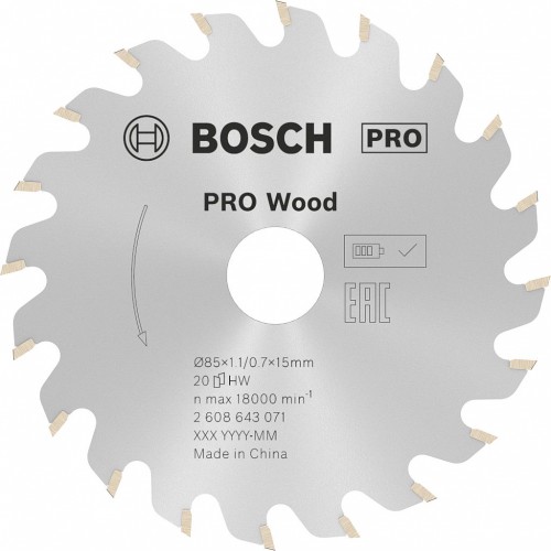 BOSCH Kotúč PRO Wood cordless na drevo 85x1,1/0,7 mm, 2608643071