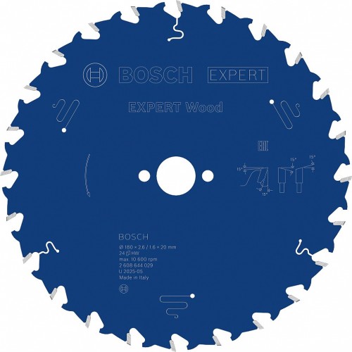 BOSCH Pílový kotúč Expert for Wood, 180 × 2,6/1,6 × 20 mm, T24 2608644029