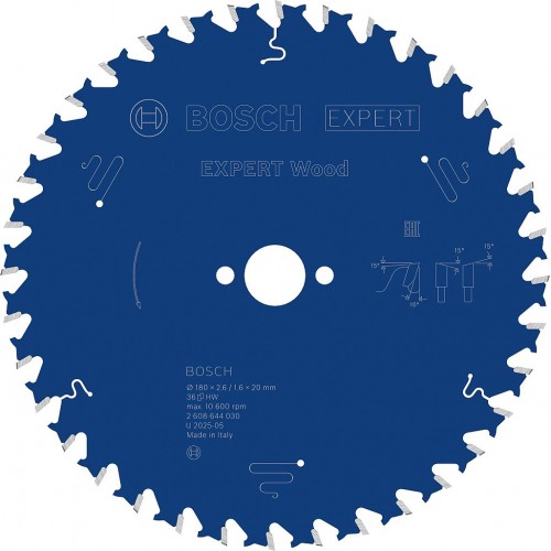 BOSCH Pílový kotúč Expert for Wood, 180 × 2,6/1,6 × 20 mm, T36 608644030
