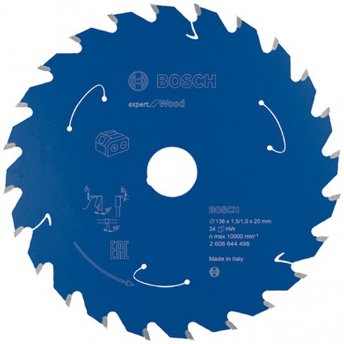BOSCH Pílový kotúč pre aku píly Expert for Wood 136x1,5/1x20 T24 2608644498