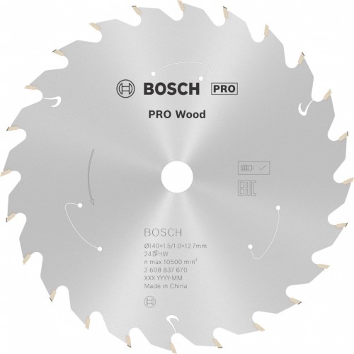 BOSCH Kotúč PRO Wood cordless na drevo 140x12,7x1,5/1,0x24T 2608837670