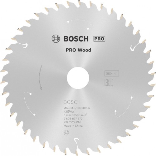 BOSCH Kotúč PRO Wood cordless na drevo 140x20x1,5/1,0x42T 2608837672