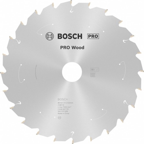 BOSCH Kotúč PRO Wood cordless na drevo 216×1,7/1,2×30 T24, 2608837721