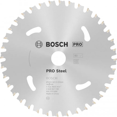 BOSCH Kotúč PRO Steel cordless na kov pre aku. okružné píly, 136 x 1,6 x 20 mm 2608837746