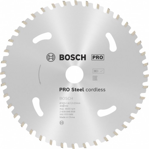 BOSCH Pílový kotúč PRO Steel cordless, 165 x 1,6 x 20 mm 2608846858