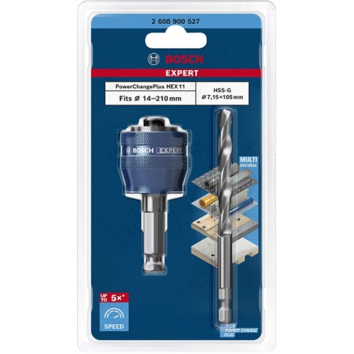 BOSCH Adaptér EXPERT Power Change Plus, 11 mm, vrták HSS-G 7,15 x 105 mm, 2 ks 2608900527