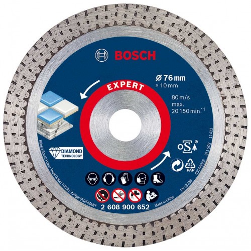 BOSCH Diamantový rezací kotúč EXPERT HardCeramic, 76 mm, 76 x 1,5 x10 mm 2608900652