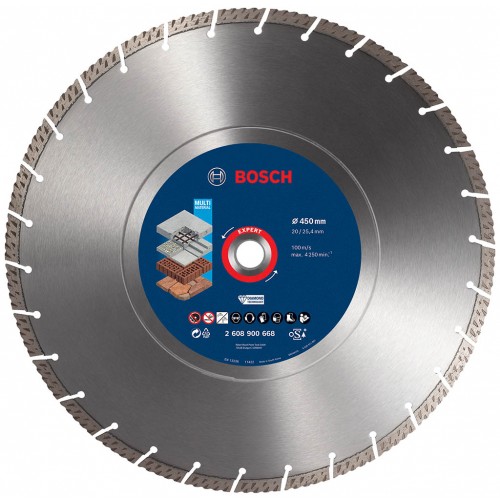 BOSCH Diamantový rezací kotúč EXPERT MultiMaterial 450 × 25,40 × 3,3 ×12 mm 2608900668