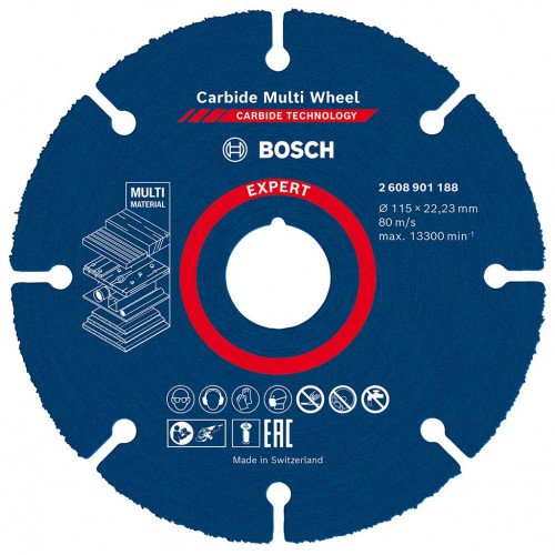 BOSCH Rezací kotúč EXPERT Carbide Multi Wheel, 115 mm, 22,23 mm 2608901188