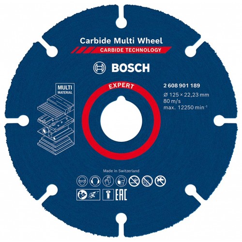 BOSCH Rezací kotúč EXPERT Carbide Multi Wheel, 125 mm, 22,23 mm 2608901189