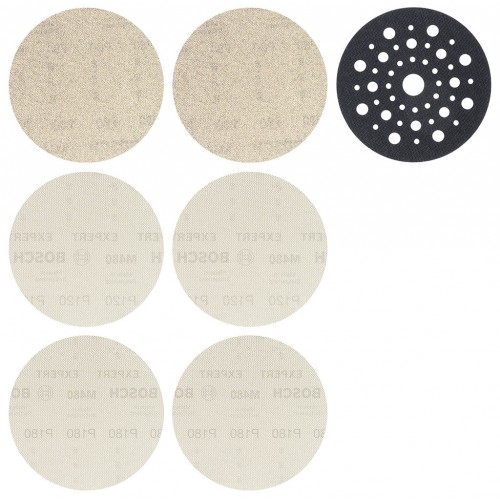 BOSCH Sada pre začiatočníkov EXPERT M480, 125 mm, 7 ks. 2x80 / 2x120 / 2x180 2608901202